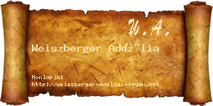 Weiszberger Adélia névjegykártya